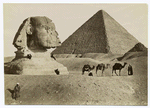 Sphynx et la grande pyramide.