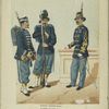 Corps belge au Mexique. Colonel (Grande tenue); Bataillon de Voltigeurs: Cornet (Tenue de campagne), Soldat (Grande tenue). 1864