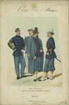 Corps belge au Mexique. Officier (Petite tenue), Bataillon de Grenadiers (Sous-Officiers et Soldat.) 1864