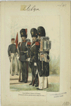 Sous-Officier, Clairon et Soldats. (Tenue de caserne, grande tenue, tenue de route.) 1883