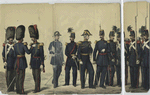 Grenadiers (nouvel uniforme), Intendant, Général-Major, Aide-de-camp du Roi, Génie (état major et troupes)