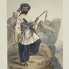 Ko-i-staun foot soldiery in summer costume, actively employed among the rocks