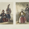 Chief executioner and assistant, of his majesty the late Shah; Mahomed Naib Shurreef, a celebrated Kuzzilbach chief of Caubul, and his peshkhidmut, or head attendant