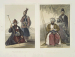Chief executioner and assistant, of his majesty the late Shah; Mahomed Naib Shurreef, a celebrated Kuzzilbach chief of Caubul, and his peshkhidmut, or head attendant