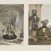 Ladies of Caubul in their in and out-of-door costume; Gool Mahommed Khaun King of the Ghilgies
