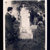 Harry Houdini at the gravesite of Italian magician Bartolomeo Bosco, Dresden, Germany