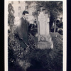 Harry Houdini at the gravesite of Italian magician Bartolomeo Bosco, Dresden, Germany