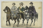 Three mounted officers. 1625