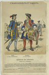 Oesterreich-Ungarn. Spielleute der Infanterie : (1) Pfeifer vom Rgt. Deutschmeister; (2) Trommler vom Rgt. Nigrelli.  (Anfang des 18. Jahrhunderts)