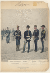 Officier d'administration (tenue de campagne), intendant (grande tenue), intendant (petite tenue), officier comptable (grande tenue)