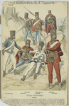 Oesterreich-Ungarn. Grenz-Infanterie, St. Georger, Szluiner, Creutzer, Liccaner [in the foreground], Brooder, Ottachaner, Oguliner [in the background]. 1762