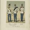 Ungarische Infanterie: Officier, Gefreiter, Infanterist. K.k. Armee 1848-67.