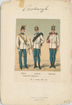 Ungarische Infanterie: Officier, Gefreiter, Infanterist. K.k. Armee 1848-67