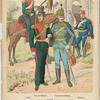 Oesterreich-Ungarn : Ulan, Ulanen-Offizier, Huszaren-Offizier, Huszar, 1859