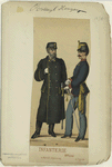 Infanterie. Officier in Marsch-Adjustirung [left]; in Parade [right]