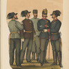 K.k. Landwehr: Officier eines Landw. Schützen-Baons., eines Tyr. Landesschützen. Baons. (in parade); Officier eines Landw. Schützen-Baons. (feldmässig), eines dalm. Landw. Schützen-Baons., eines Landw. Inft. Baons (in Parade)