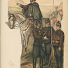 Sirol-Vorarlberger-Landesschützen zu Pferd: Officiere (in Parade), Schützen (feldmässig). 1874