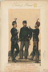 Köng. Ungr. Honved-Armee. Milt. Rechnungs-Beamte (Parade); Militär-Intendanturs-Beamte: Milit. Unter-Intendant I. Cl., Unter-Intendant II. Cl. (Parade).  1874