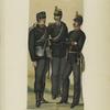 Sanitäts-Truppe: Sanitäts-Soldat (feldmässig), Unterofficier (in Parade), officier (in Parade)
