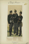 Sanitäts-Truppe: Sanitäts-Soldat (feldmässig), Unterofficier (in Parade), officier (in Parade)