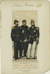 S-r Majest. Kriegs = Marine: Lin. Schiffs-Lieut. (in Galla), See-Officier (in Mantel), Flaggen-Officiere (in gr. Dienstes Uniform.)