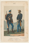 Stabsoffizier und Infanterist. [Regt. 62]