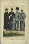 Mil.-Geistlichkeit (in Parade); Officier des Ruhestandes (in Parade); Stabs-Officier [und] Unterofficier des Invaliden-Versorgungs-Standes (in Parade)