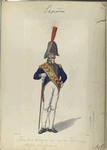 Tambor mayor del reg. Princesa, vieja uniforme. 1807