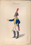 Regim. de infanteria lijera Gerona. Oficial. 1807
