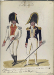 Officier de Regim. Guadalaxara und ein v. d. Canebria [?] in der alle Uniform. 1807