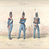 1. Sargento;  2. Capitan ; 3. Cazador.  (Linea).  1812