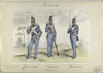 1. Granadero ; 2. Fusilero; 3. Cazador.  (Linea).  1812