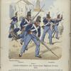 Linien-Infanterie der Spanischen National-Armee : Voltigeur-Offizier, Voltigeur, Füsilier, Grenadiere. 1812