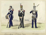 1. Granadero, 2. Soldado Ligero, 3. Cazador