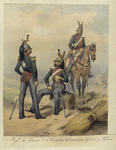 Egercito Español. Reg-to de Litania. 3-o de Cazadores: Comandante, Capitan y Soldado