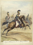 Egercito Español.  Reg-to de Almansa 5-o de Lanzeros; Oficial y soldados