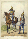 Egercito Español.  Reg-to del Rey, 1 de Corazeros; Capitan y Soldado