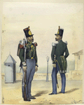 Egercito Español. Reg-to Reyna Gobernadora, No. 27 de infanteria:  Capitan y soldado de Granaderos