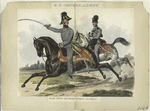 K.K. Oesterr. Armée, Staabs Officier und Saabs Trompeter der Jäger 1848