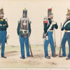 1. Capitan  c--edod de Infanterie, 2. Cazador, 3. Granadero, Fusilero