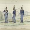 1. Granader,  2. Fusilero, 3. Cazador. 1848