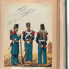 Regimentos de Linea : Gastadores (de Diario; de Gala; de Gala). 1853