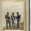 Uniforme de Gala. Regimientos de Linea: Corneta, Tambor, Cabo de tambores. 1853