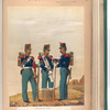 Uniforme de Gala. Regimientos de Linea: Corneta, Tambor, Cabo de tambores. 1853
