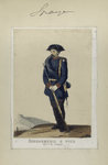 Gendarmerie à pied  (petite tenue). 1860