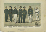 Seecadet I. Cl.; Matrose (Parade); Marine-Arzt; Marine-Beamter; Linien-Schiffs-Lieutenant; Flaggenofficier; Quartiermeister