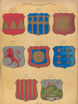Armas  de Los Tercios Nuevos, XXIV. Valladolid, XXV. Segovia, XXVI. Estremadura, XXVII. Leon, XXVIII. Burgos, XXIX. Murcia, XXX. Cataluña, XXXI. Malaga