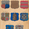Armas de Los Regimientos Antiguos, XLVII. Cuba, XLVIII. Tarragona, XLIX. Gerona, L. Ordenes Militares, LI. Castilla, LII. San Marcial, LIII. Borbon, LIV. Principe Germelo