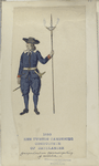 Vereenigde Provincien der Nederlanden] Een Tweede Canonnier Conducteur of Handlanger gewapend met een aanvuingssrang [?] of Veldsrok. 1680