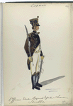 España, Officier Derde Regiment Infanterie et Line Seville